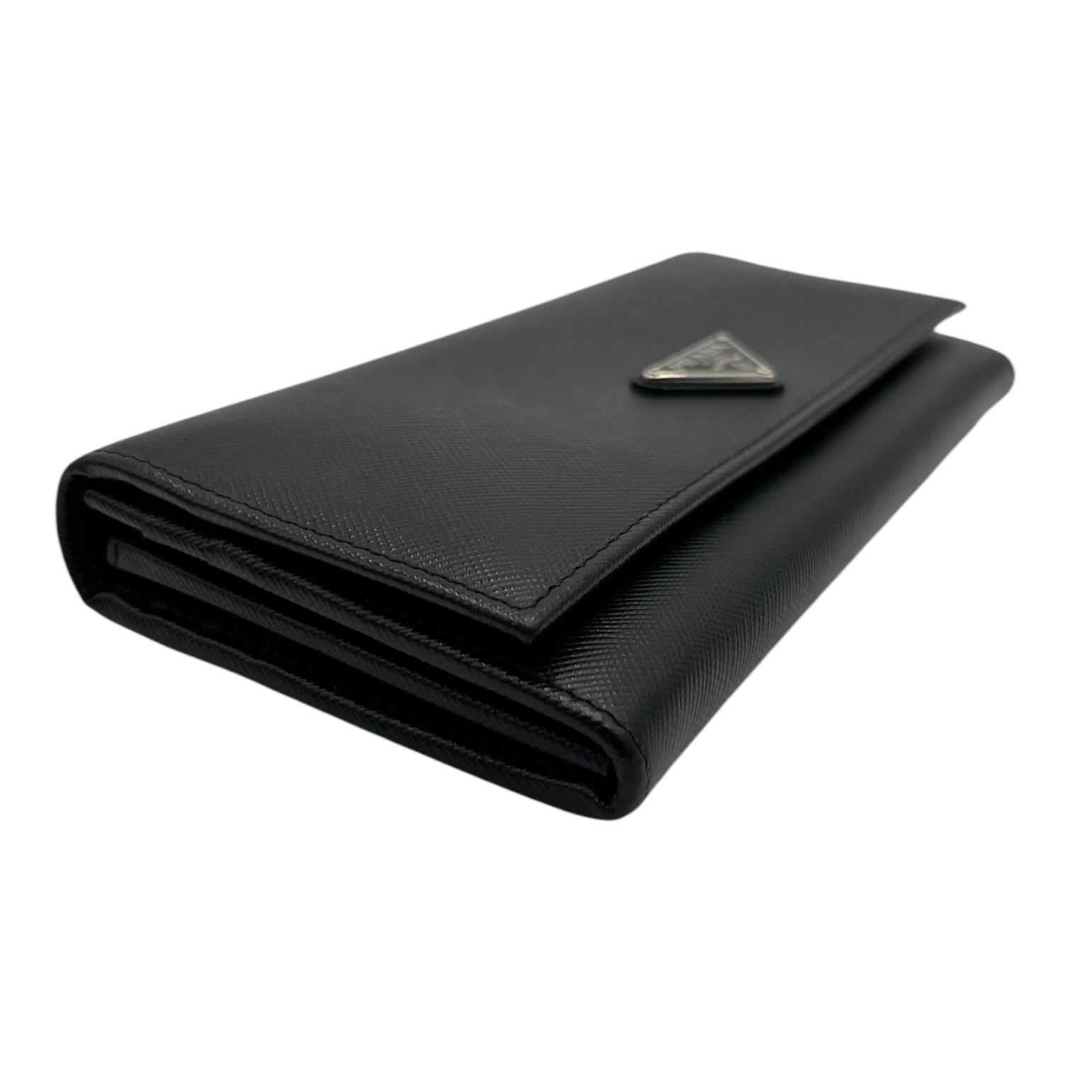 PRADA SAFFIANO LEATHER LONG WALLET BLACK