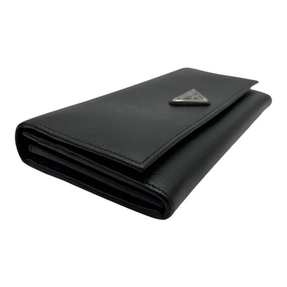 PRADA SAFFIANO LEATHER LONG WALLET BLACK