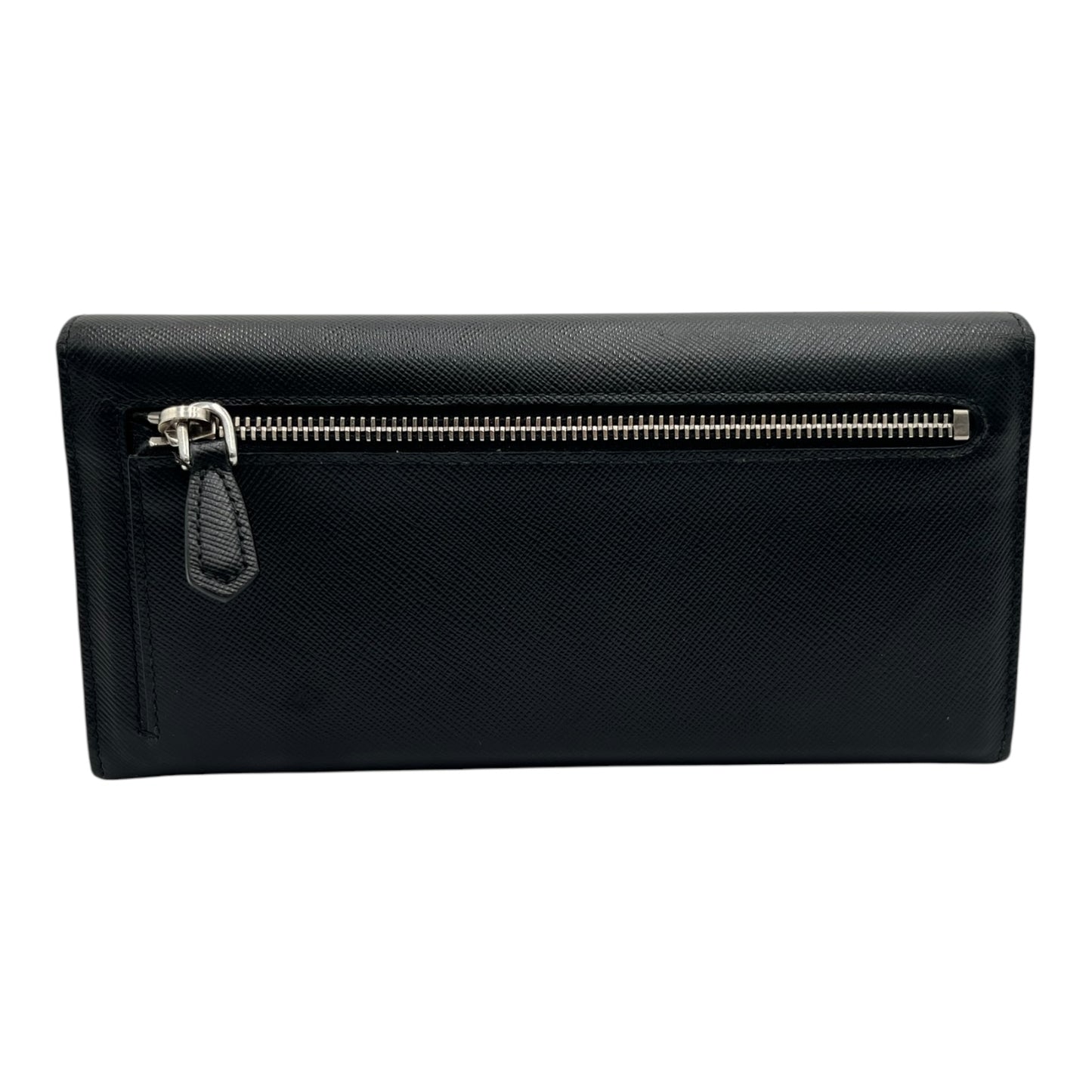 PRADA SAFFIANO LEATHER LONG WALLET BLACK