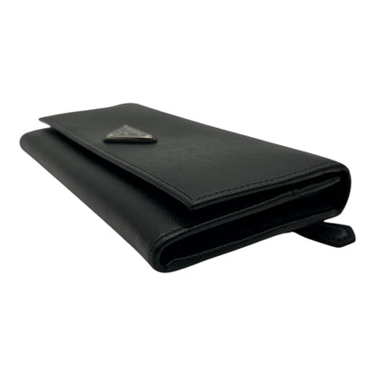 PRADA SAFFIANO LEATHER LONG WALLET BLACK