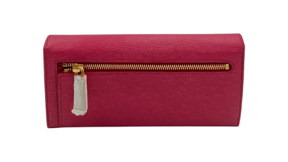 PRADA PINK SAFFIANO LEATHER WALLET WITH CARD HOLDER