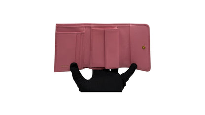 PRADA PINK SAFFINAO SHORT WALLET