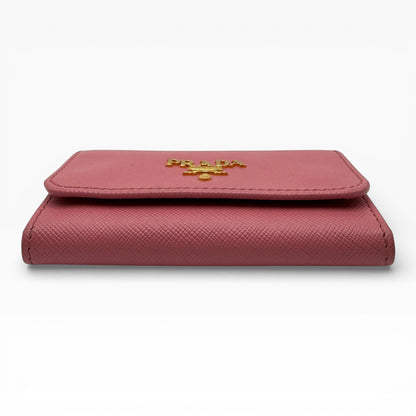 PRADA PINK SAFFIANO KEY HOLDER