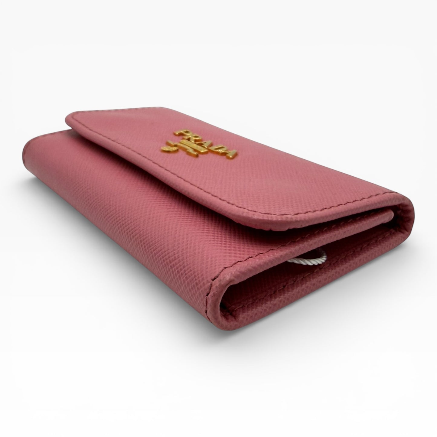 PRADA PINK SAFFIANO KEY HOLDER