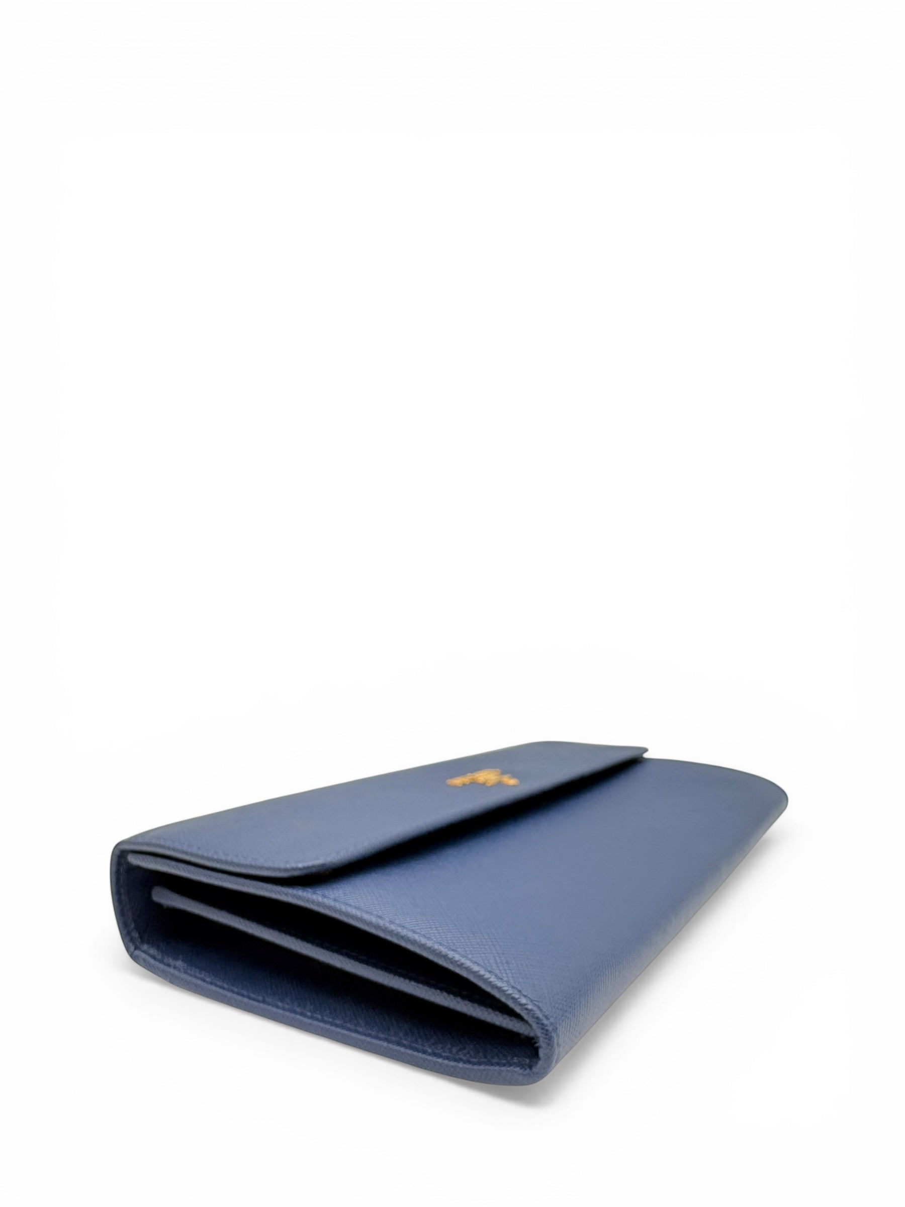 PRADA BLUE SAFFIANO CLUTCH