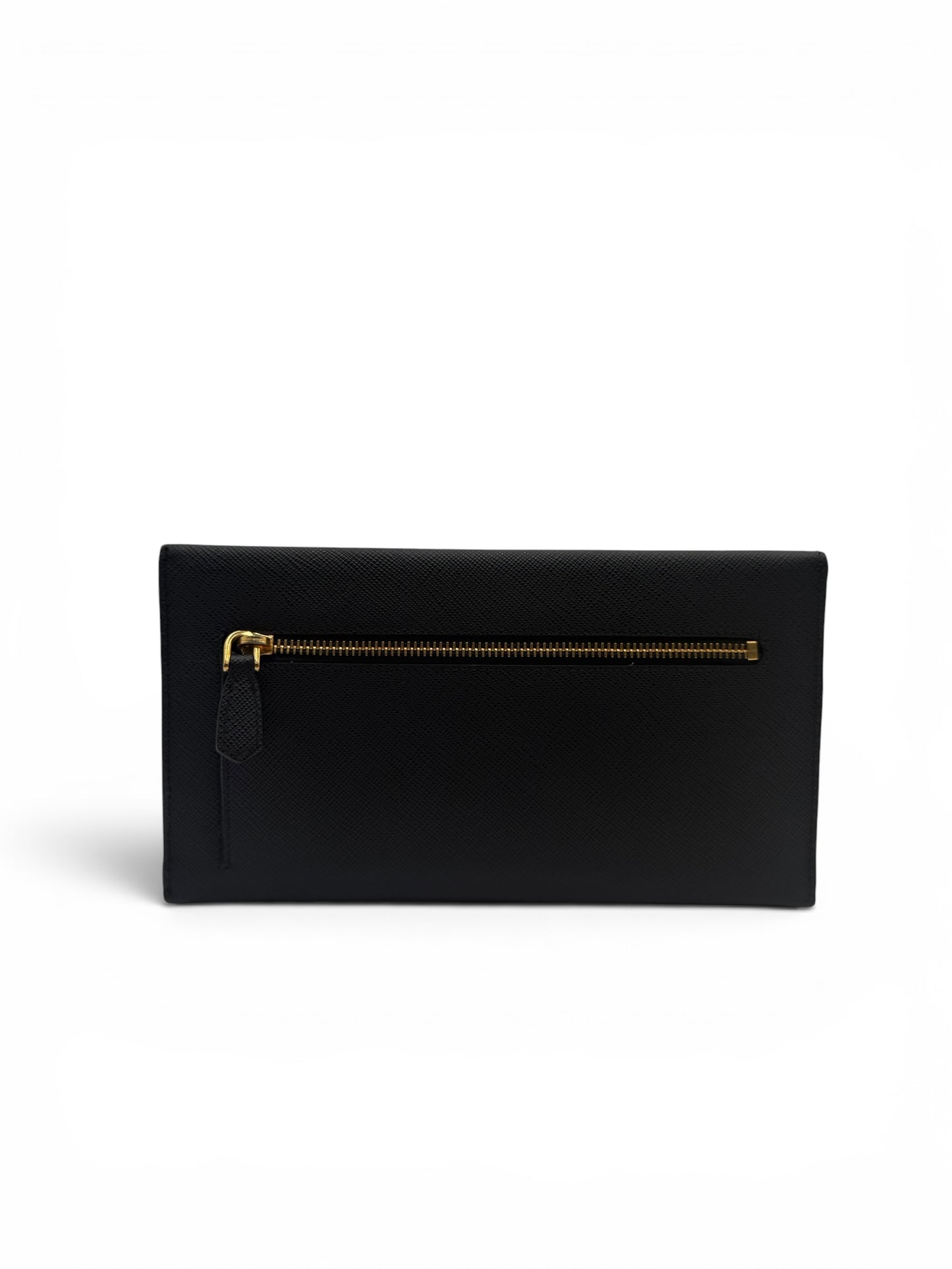 PRADA SAFFIANO LEATHER ENVELOPE WALLET BLACK