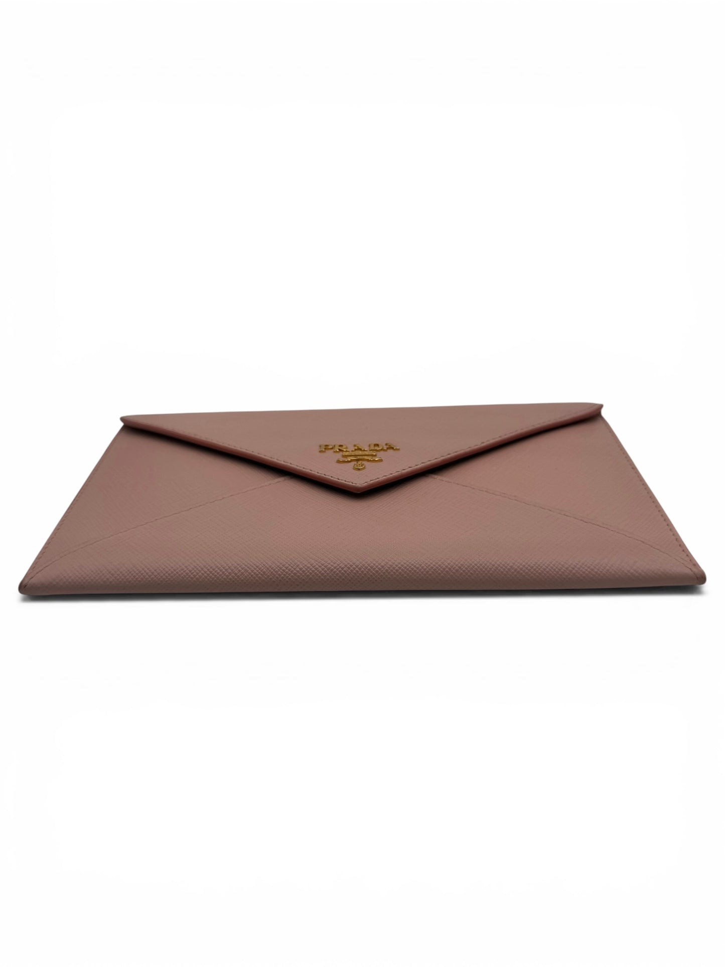 PRADA SAFFIANO LEATHER ENVELOPE WALLET PINK