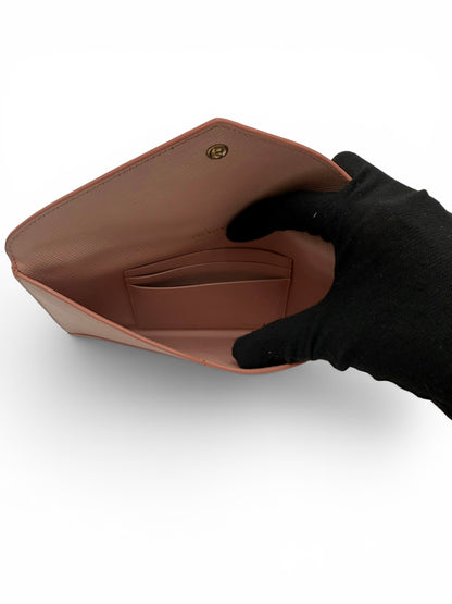 PRADA SAFFIANO LEATHER ENVELOPE WALLET PINK