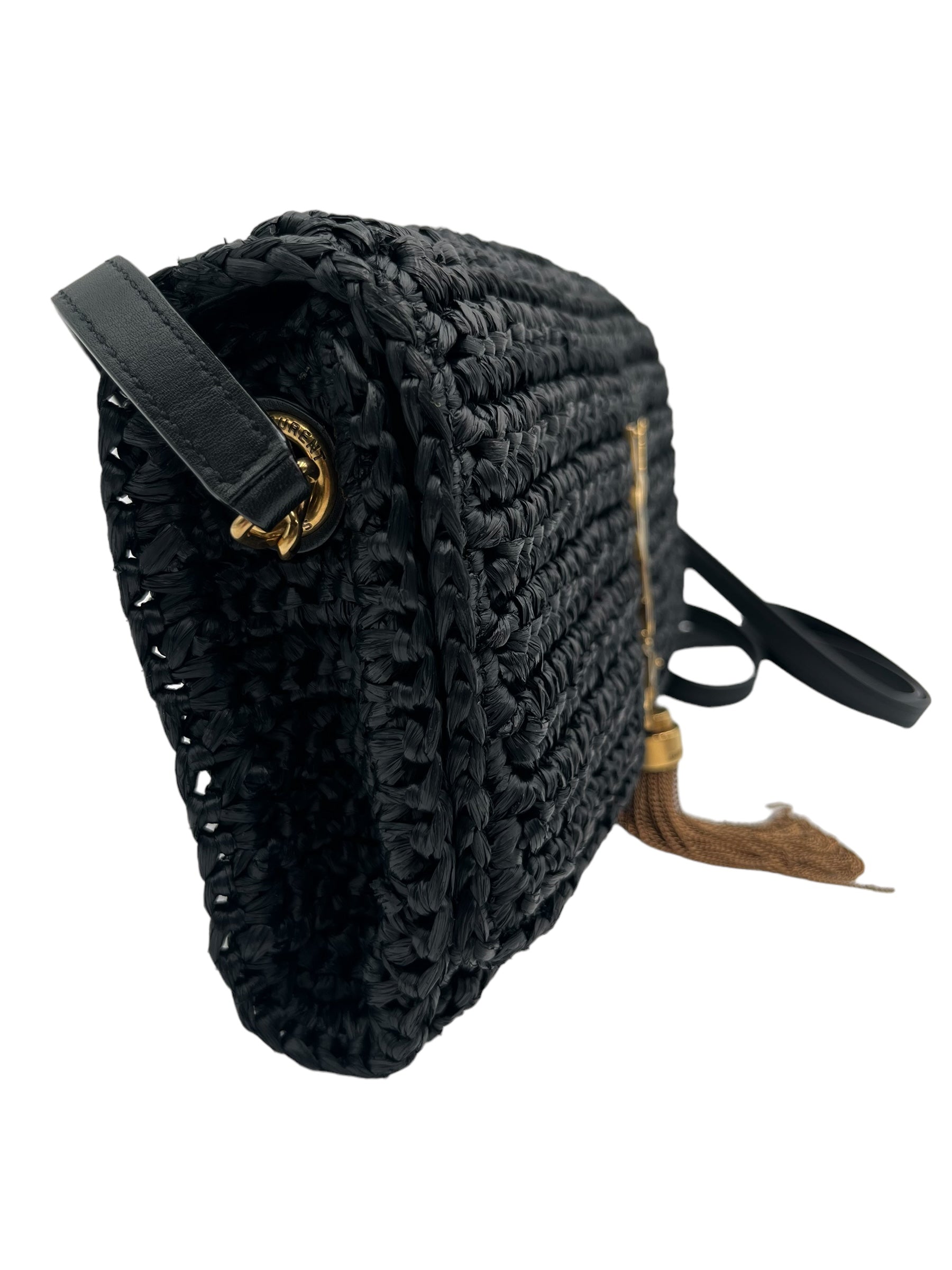 YSL KATE 99  TASSEL SHOULDER BAG IN RAFFIA