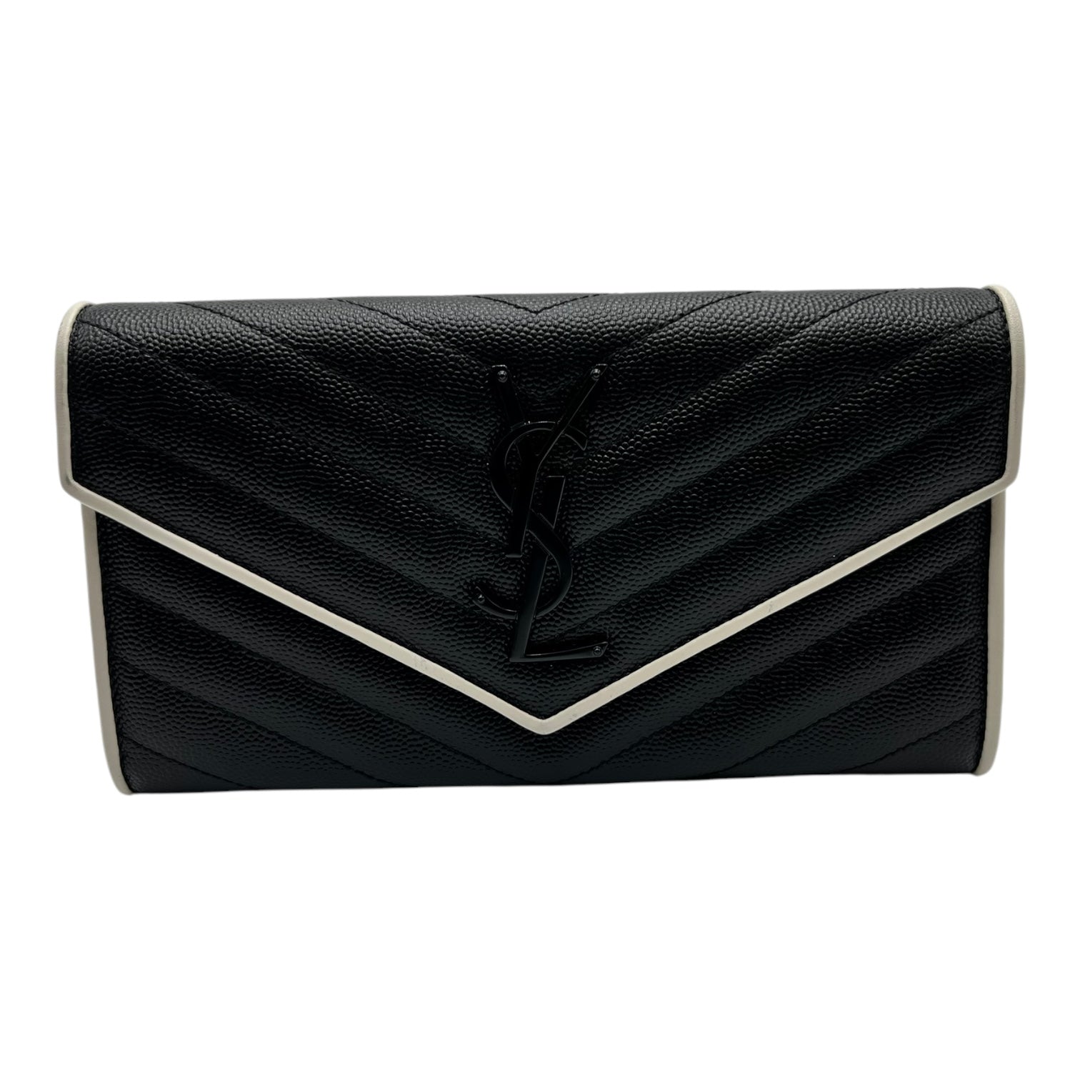 YSL ENVELOPE BLACK CALFSKIN WALLET