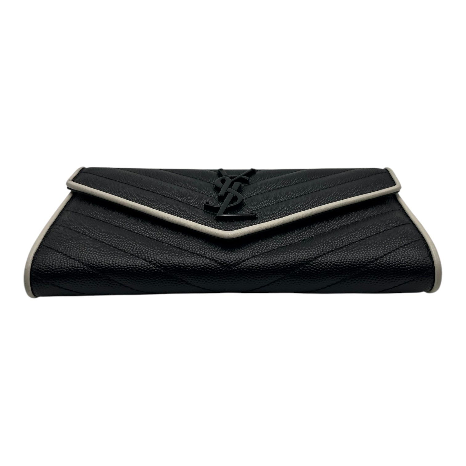 YSL ENVELOPE BLACK CALFSKIN WALLET