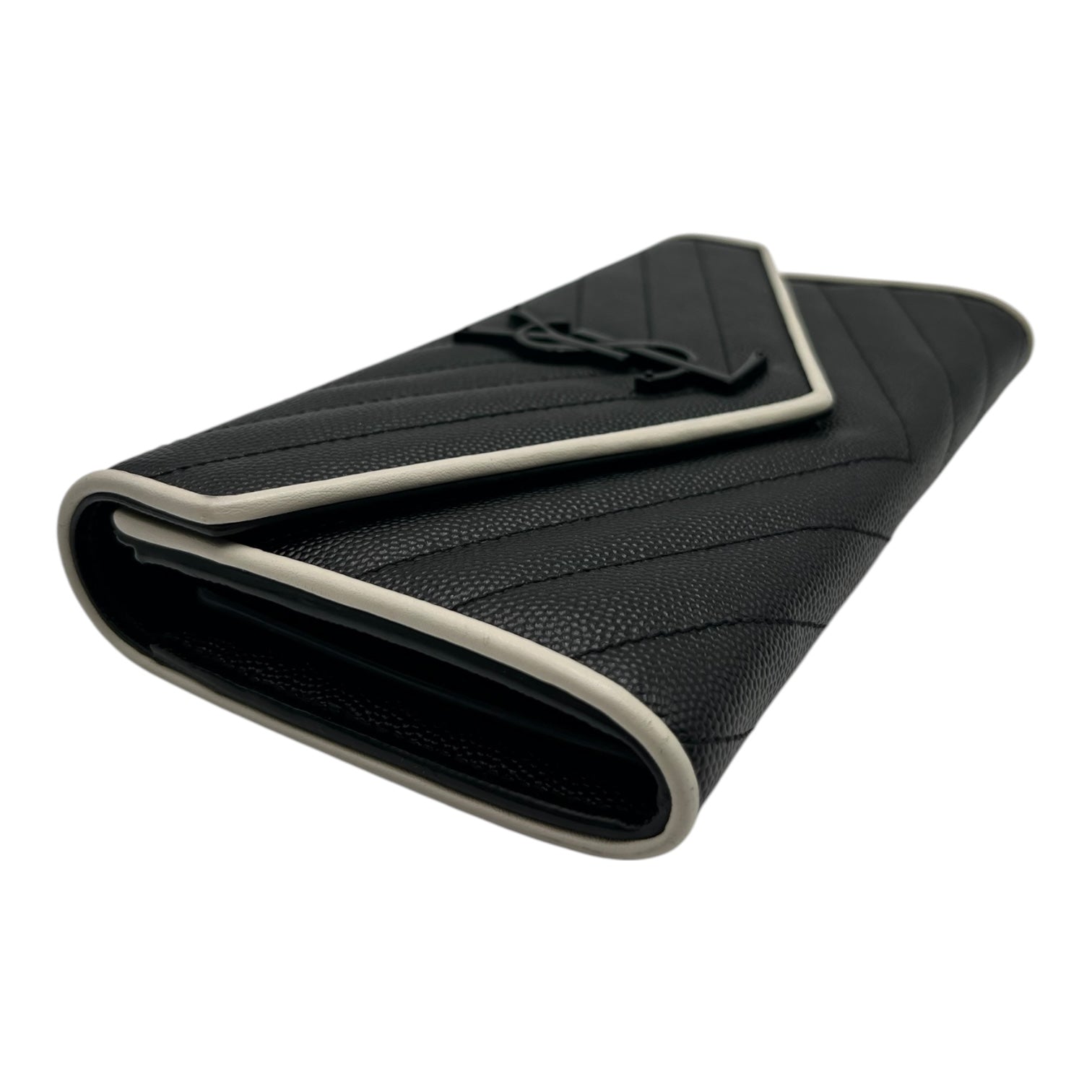 YSL ENVELOPE BLACK CALFSKIN WALLET