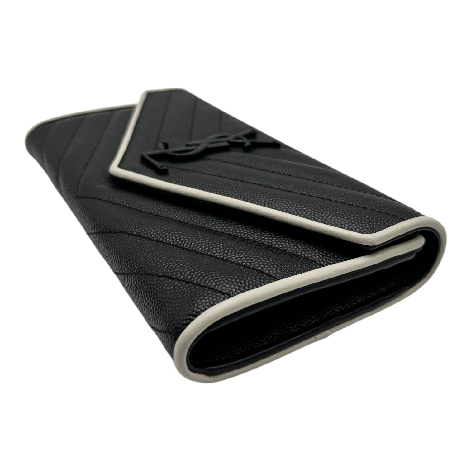 YSL ENVELOPE BLACK CALFSKIN WALLET