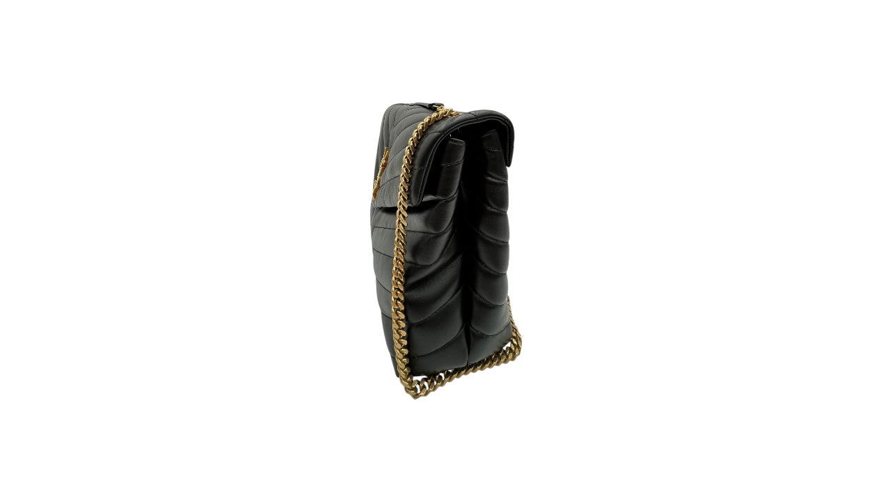 YSL LOULOU LARGE BLACK SHOULDER BAG