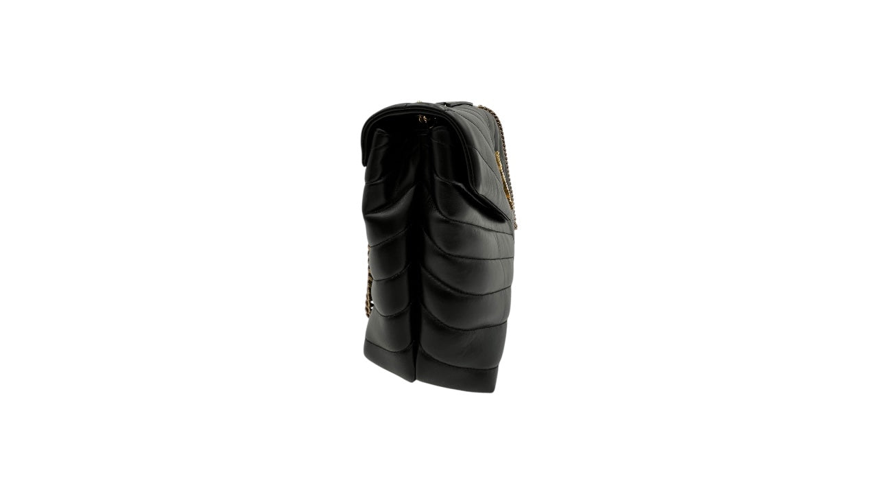 YSL LOULOU LARGE BLACK SHOULDER BAG