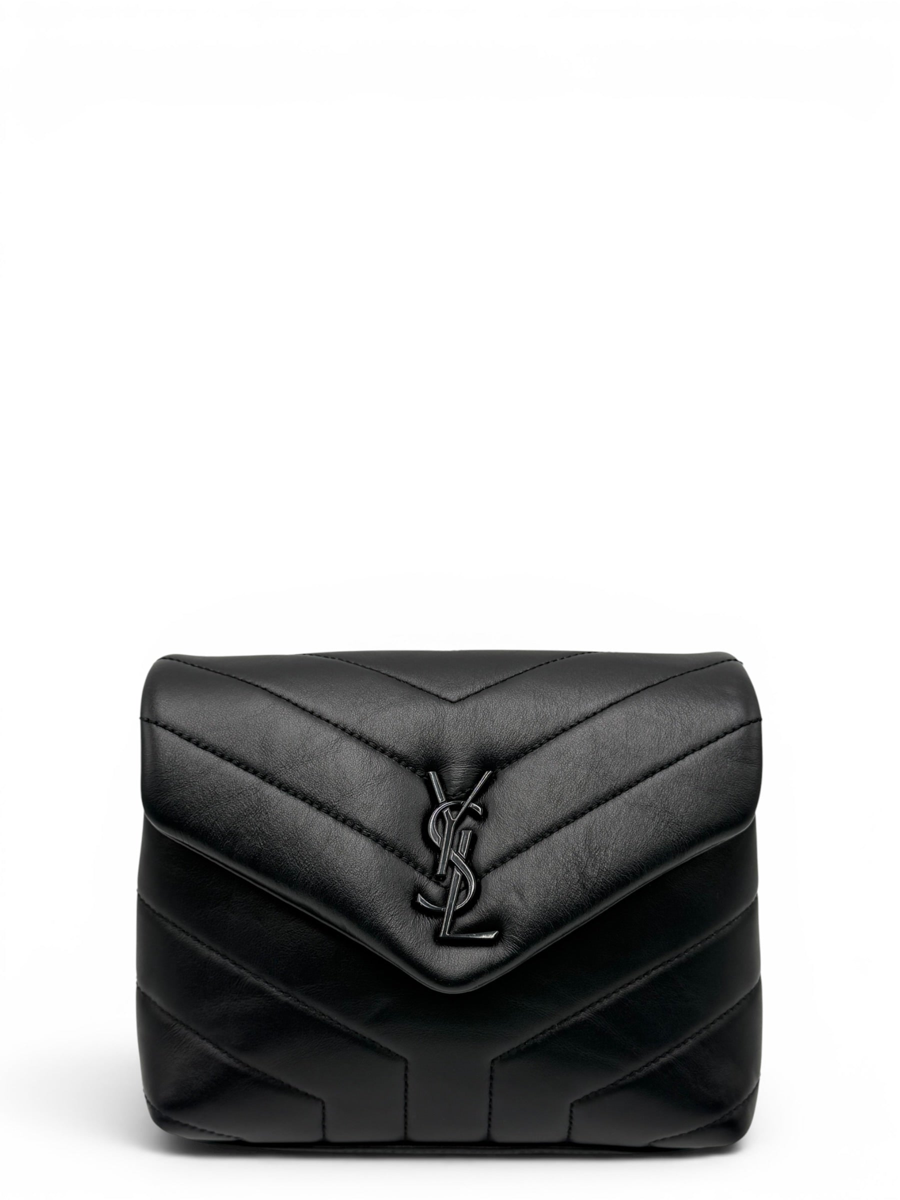YSL TOY LOULOU BLACK SHOULDER BAG