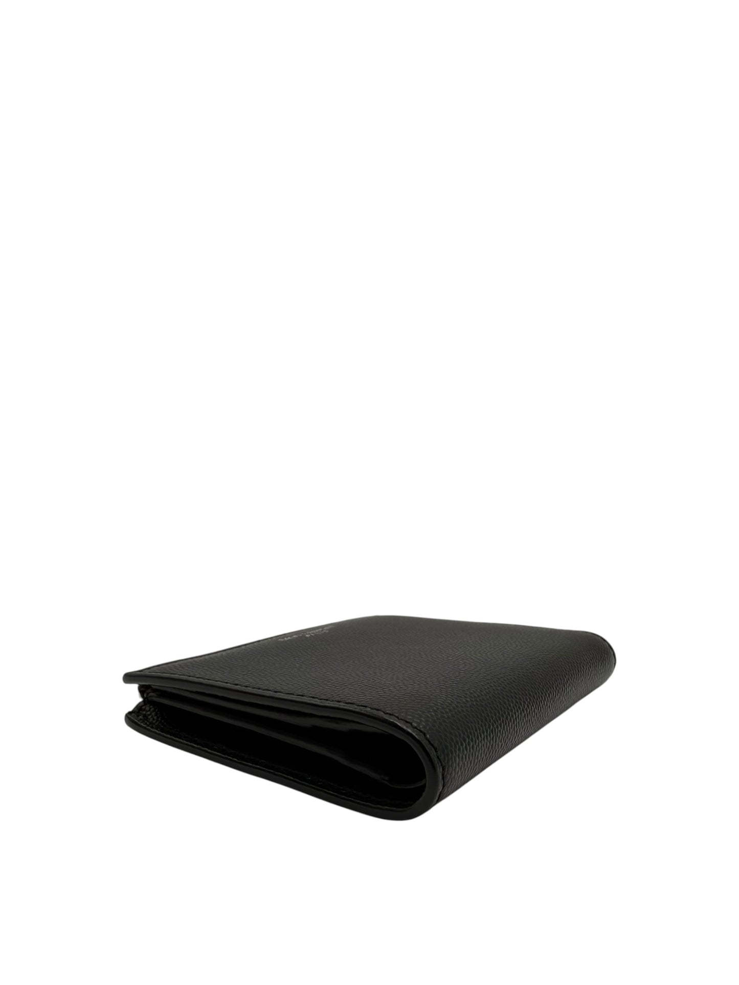 YSL BLACK CALFSKIN LEATHER BI-FOLD WALLET