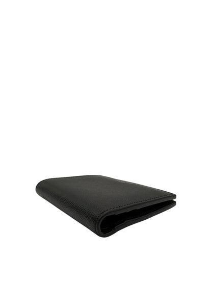 YSL BLACK CALFSKIN LEATHER BI-FOLD WALLET