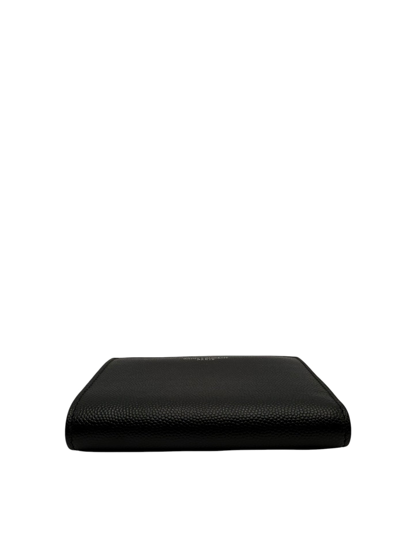 YSL BLACK CALFSKIN LEATHER BI-FOLD WALLET