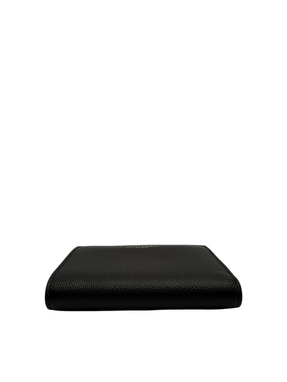 YSL BLACK CALFSKIN LEATHER BI-FOLD WALLET