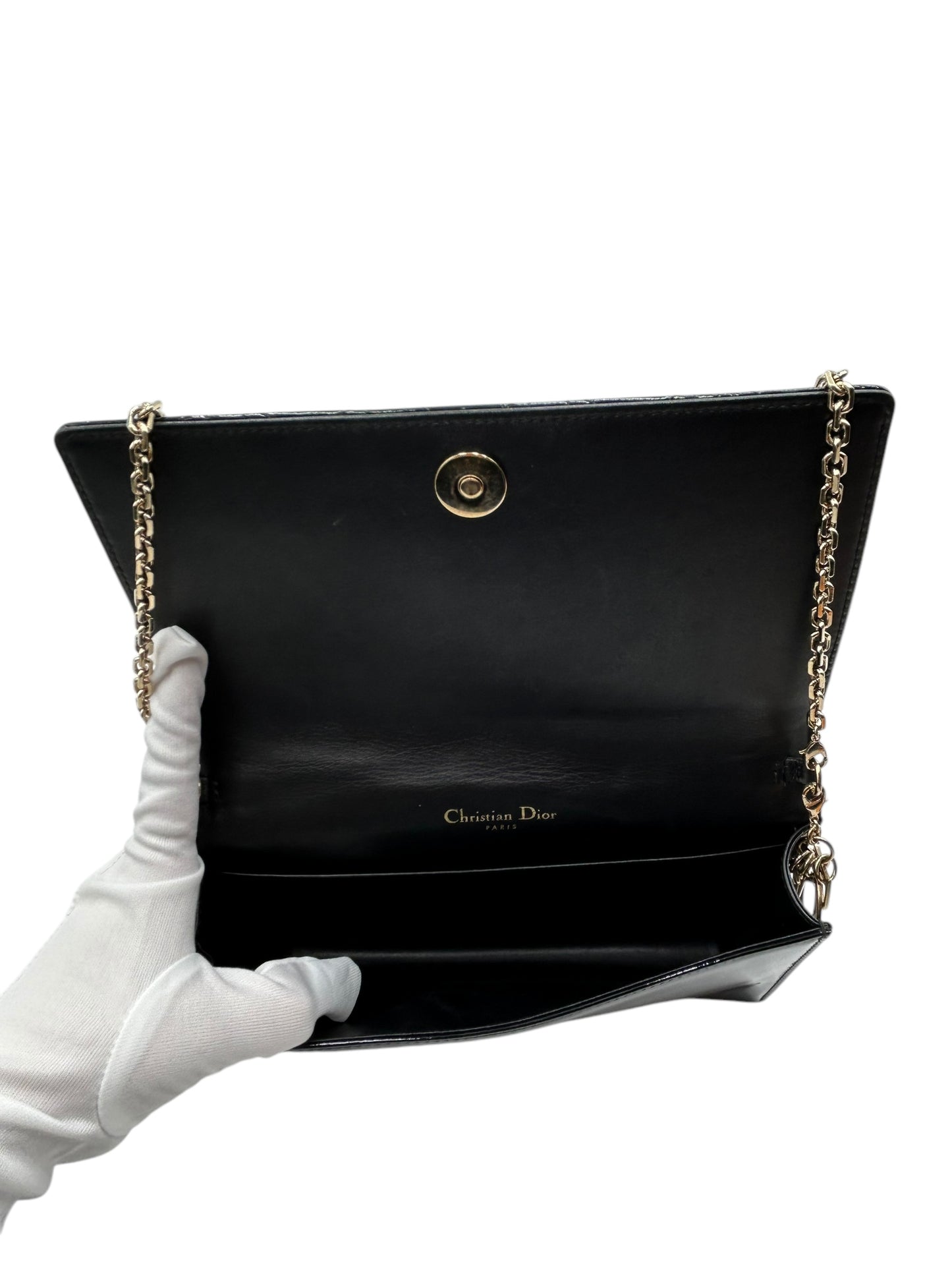 DIOR VERNIS BLACK CROSSBODY BAG