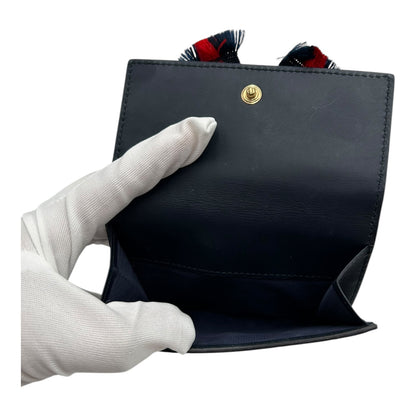 GUCCI RED/BLUE GG SUPREME CANVAS AND LEATHER FRENCH WALLET
