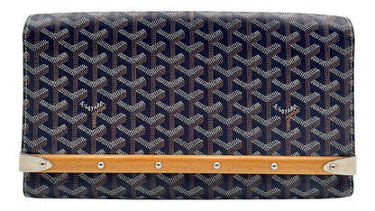 GOYARD GOYARDINE MONTE CARLO BOIS CLUTCH BLUE