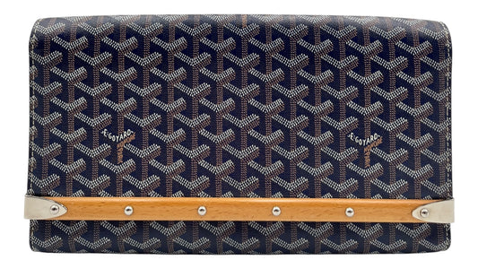 GOYARD GOYARDINE MONTE CARLO BOIS CLUTCH BLUE