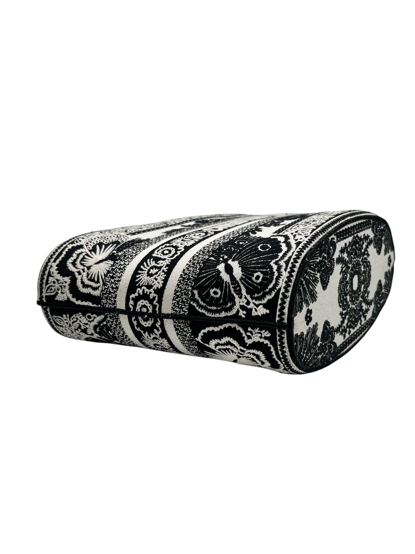 DIOR CANVAS EMBROIDERED BUTTERFLY BANDANA PRINT HAT BASKET BAG