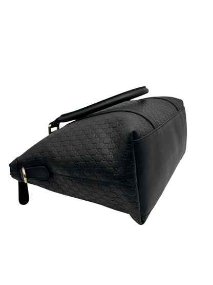 GUCCI  GG MICROGUCCISSIMA TOTE BAG IN BLACK
