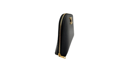 CELINE TRIOMPHE BLACK LEATHER POUCH