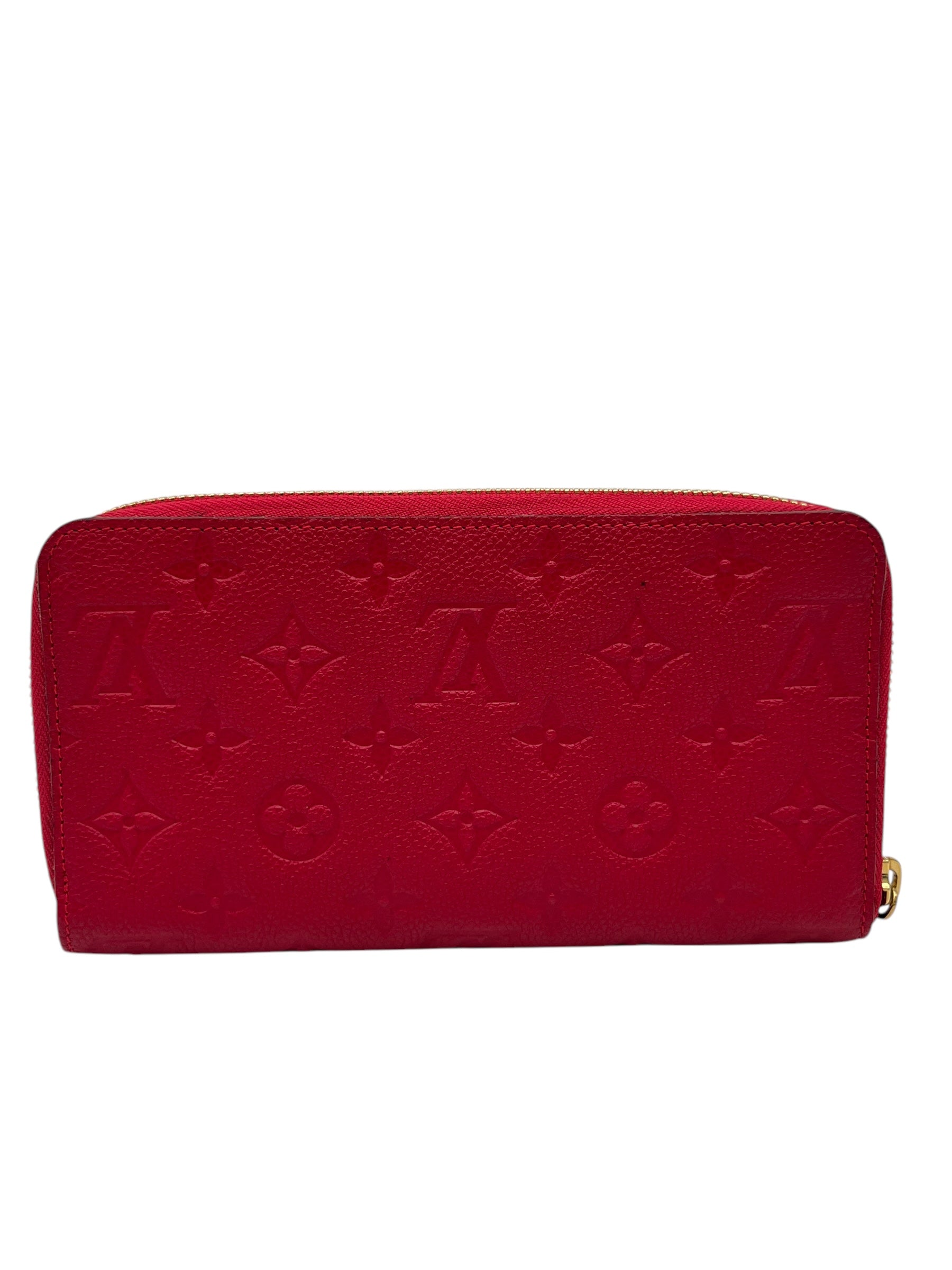 LOUIS VUITTON MONOGRAM EMPREINTE ZIPPY WALLET RED