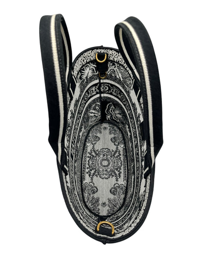DIOR CANVAS EMBROIDERED BUTTERFLY BANDANA PRINT HAT BASKET BAG