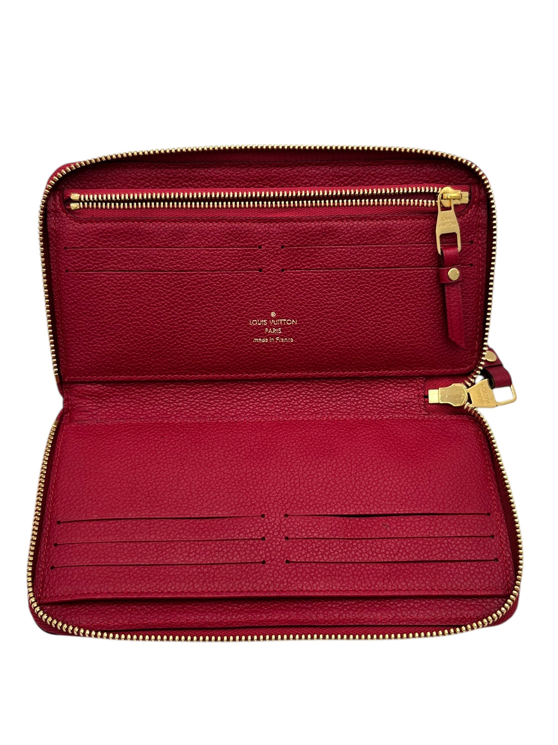 LOUIS VUITTON MONOGRAM EMPREINTE ZIPPY WALLET RED