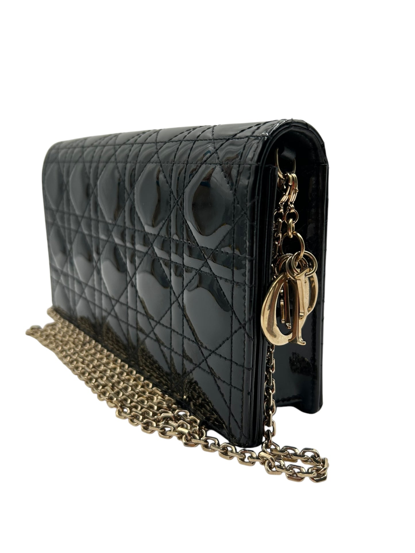 DIOR VERNIS BLACK CROSSBODY BAG