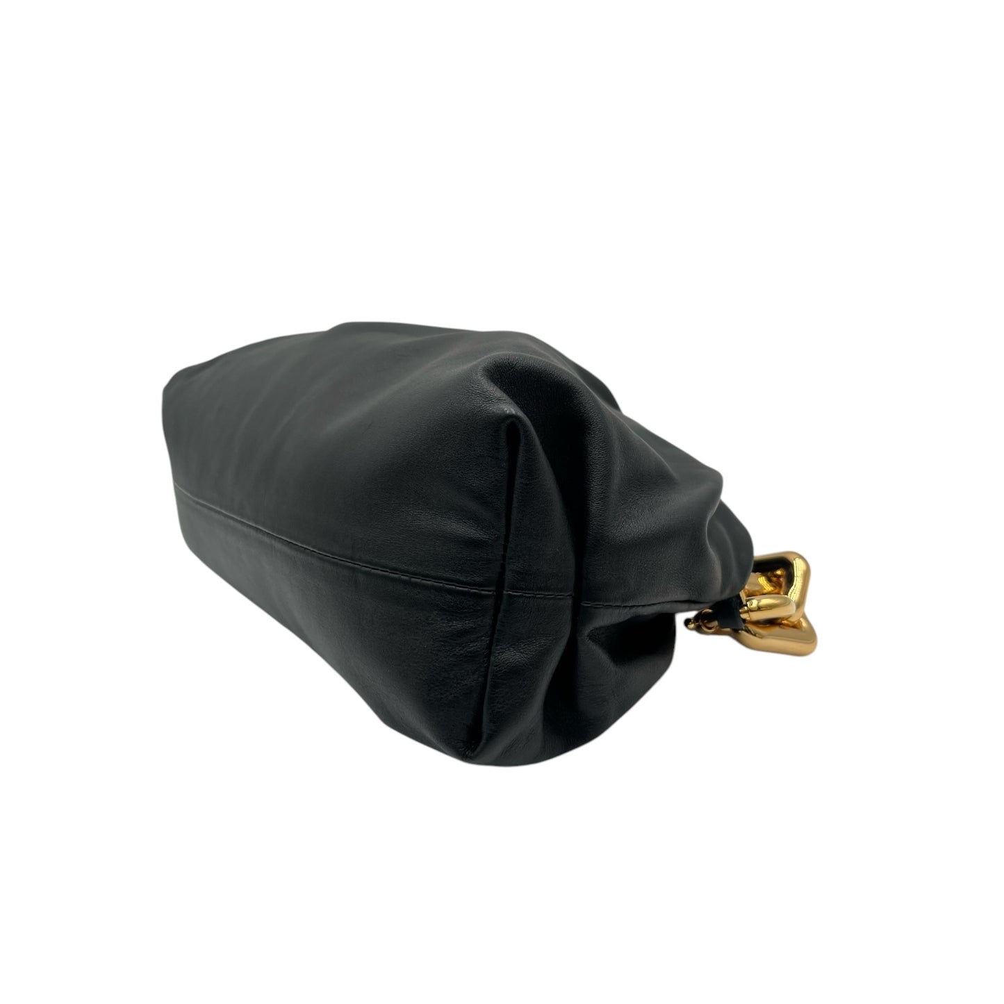 BOTTEGA VENETA LEATHER CHAIN POUCH BLACK