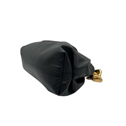 BOTTEGA VENETA LEATHER CHAIN POUCH BLACK