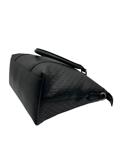 GUCCI  GG MICROGUCCISSIMA TOTE BAG IN BLACK