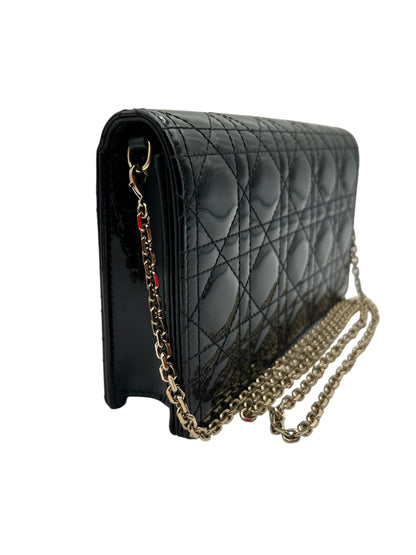 DIOR VERNIS BLACK CROSSBODY BAG