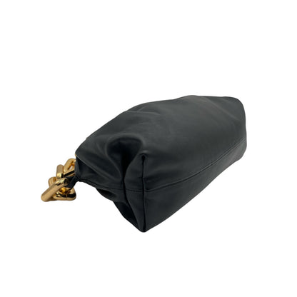 BOTTEGA VENETA LEATHER CHAIN POUCH BLACK