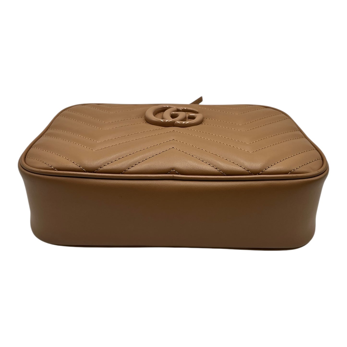 GUCCI GG MARMONT CAMERA MILKTEA CALFSKIN CROSSBODY
