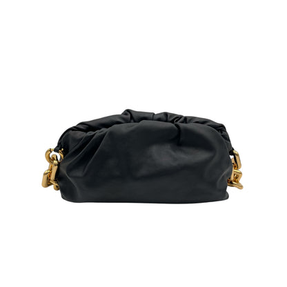 BOTTEGA VENETA LEATHER CHAIN POUCH BLACK