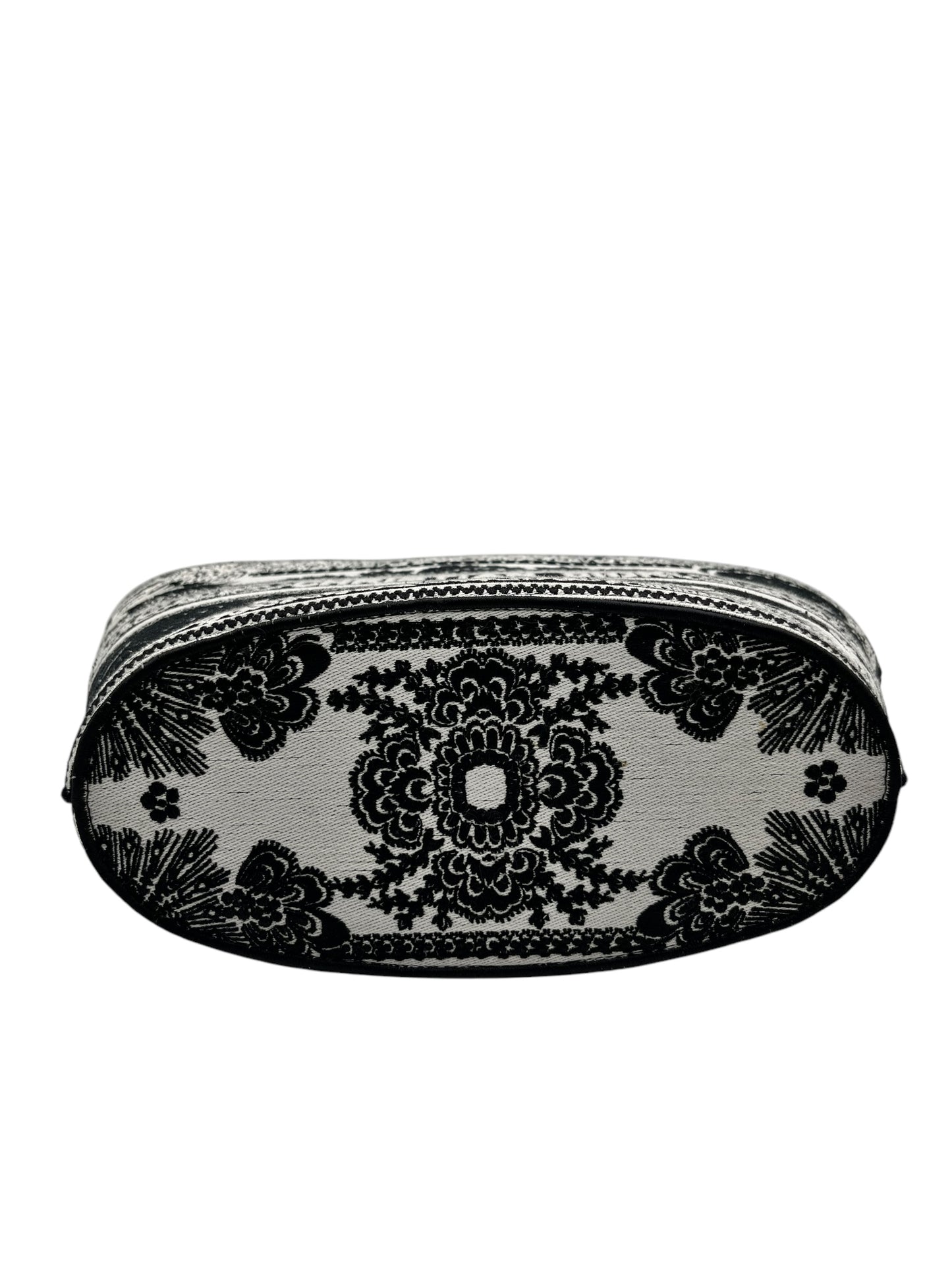 DIOR CANVAS EMBROIDERED BUTTERFLY BANDANA PRINT HAT BASKET BAG