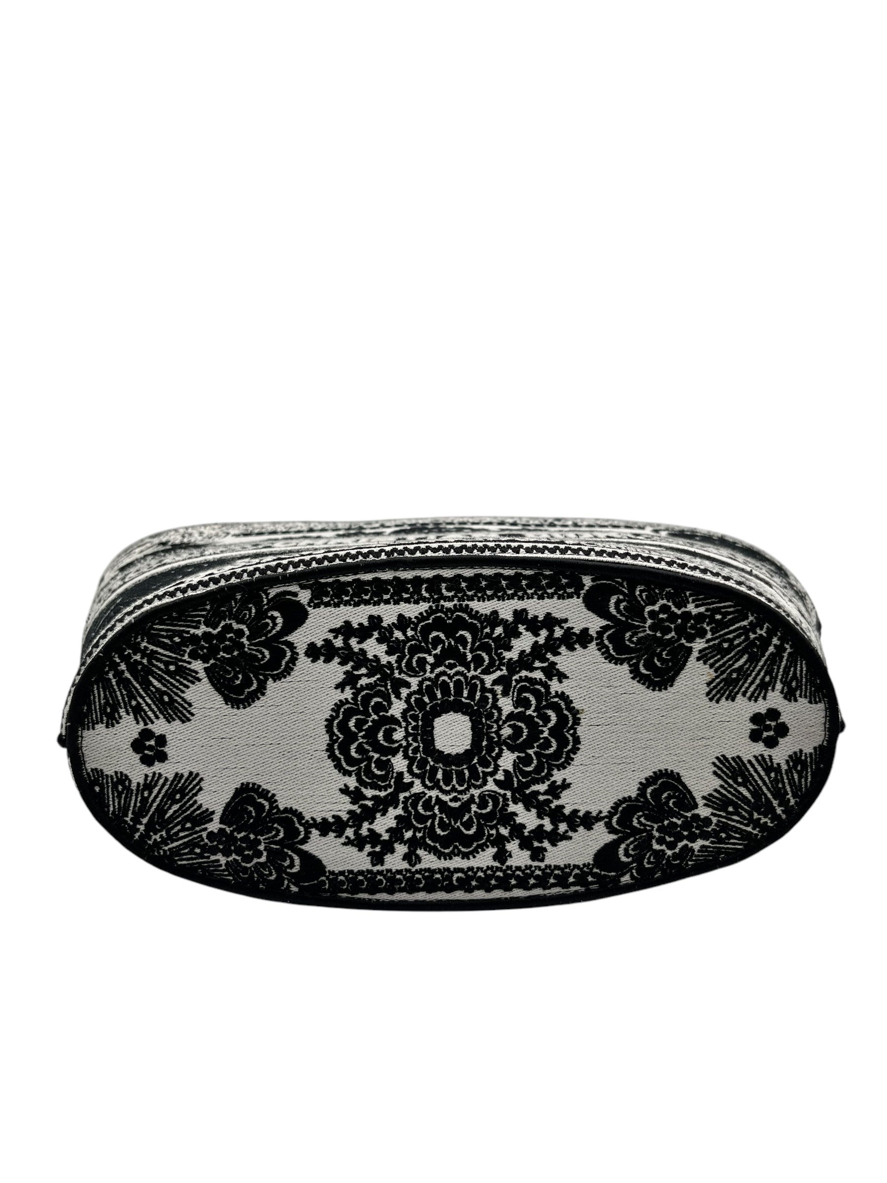 DIOR CANVAS EMBROIDERED BUTTERFLY BANDANA PRINT HAT BASKET BAG