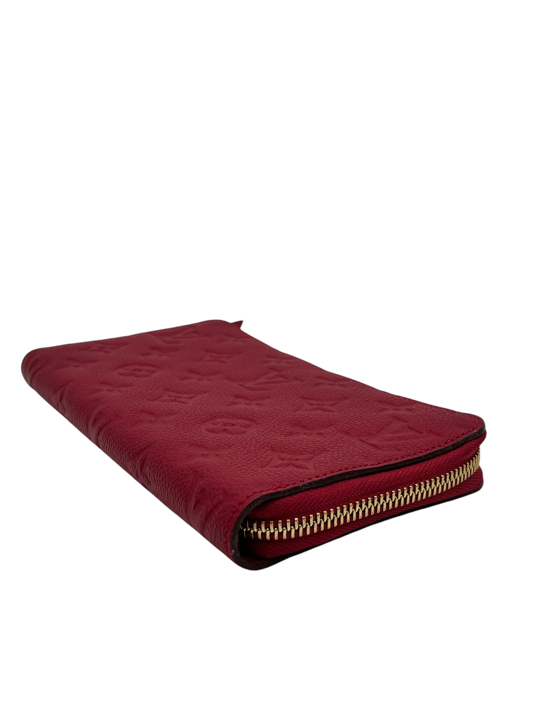 LOUIS VUITTON MONOGRAM EMPREINTE ZIPPY WALLET RED