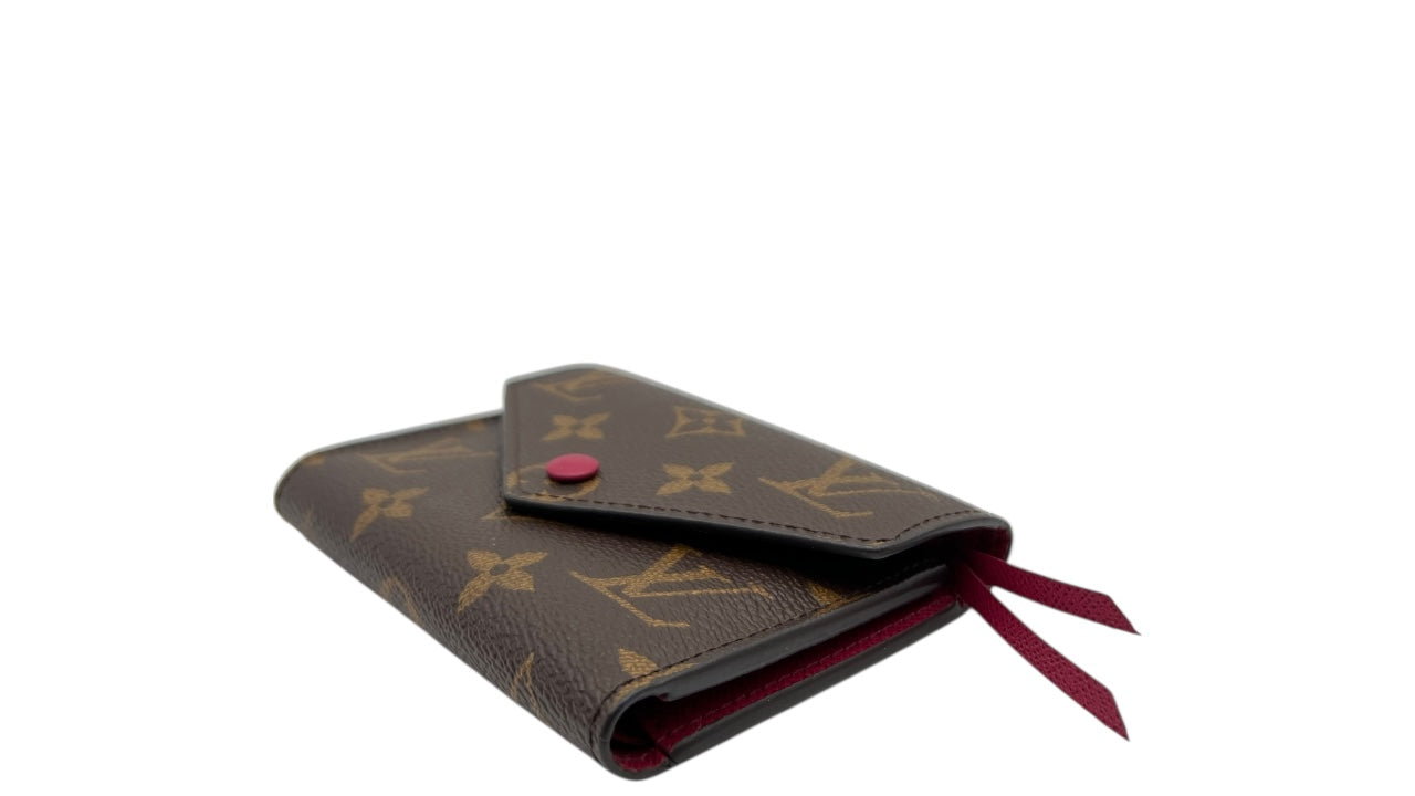 LOUIS VUITTON VICTORINE BURGUNDY MONOGRAM SHORT WALLET