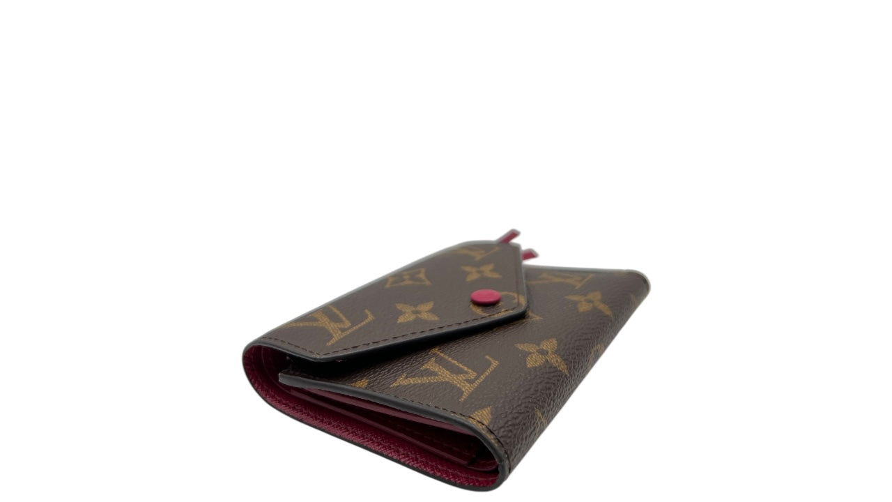 LOUIS VUITTON VICTORINE BURGUNDY MONOGRAM SHORT WALLET