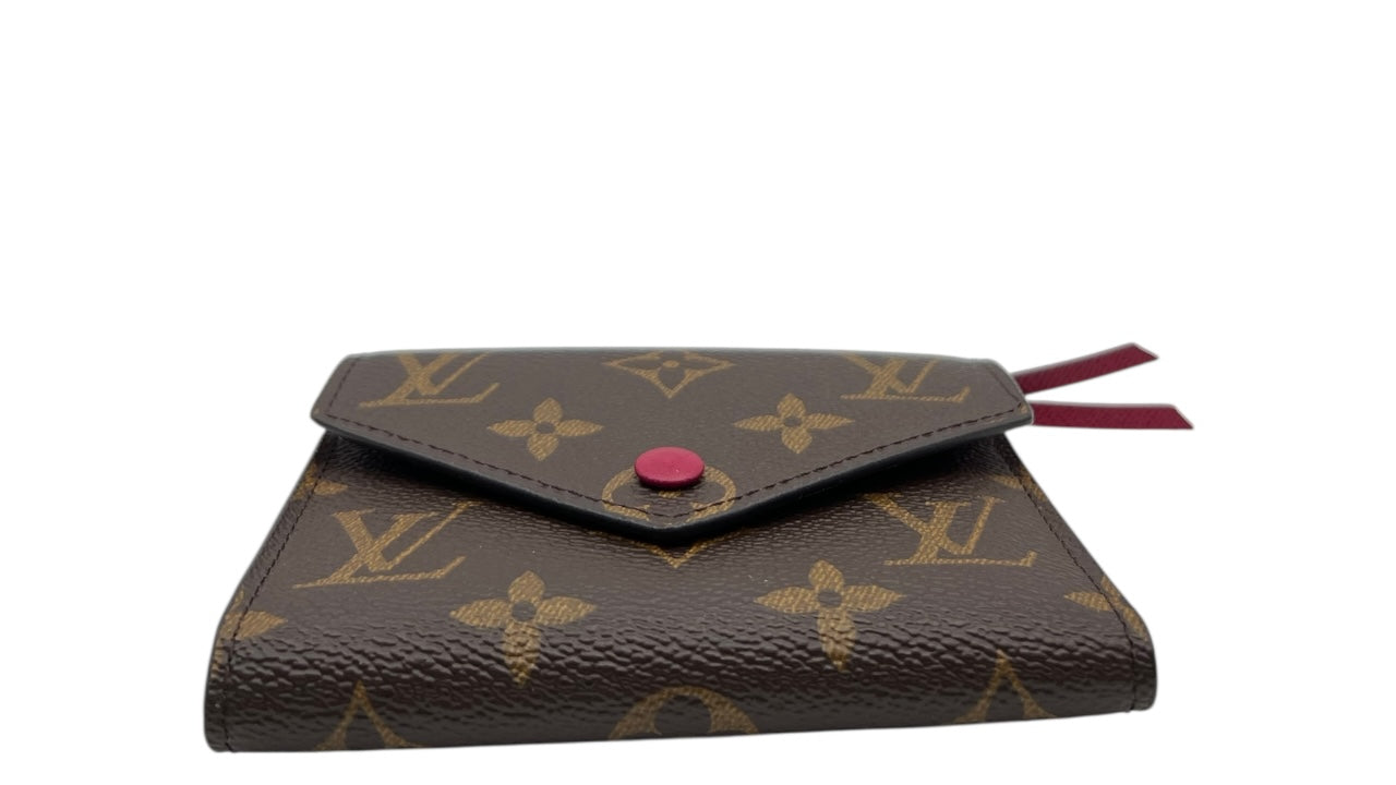 LOUIS VUITTON VICTORINE BURGUNDY MONOGRAM SHORT WALLET