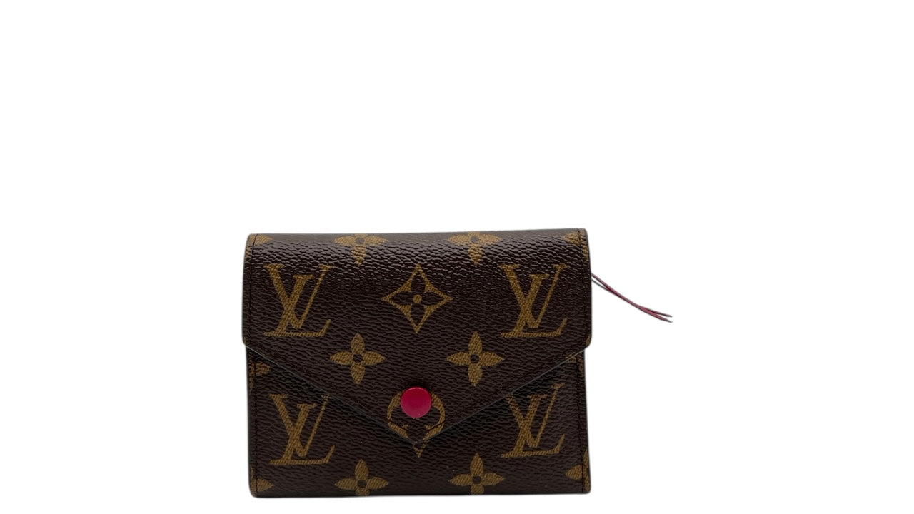 LOUIS VUITTON VICTORINE BURGUNDY MONOGRAM SHORT WALLET