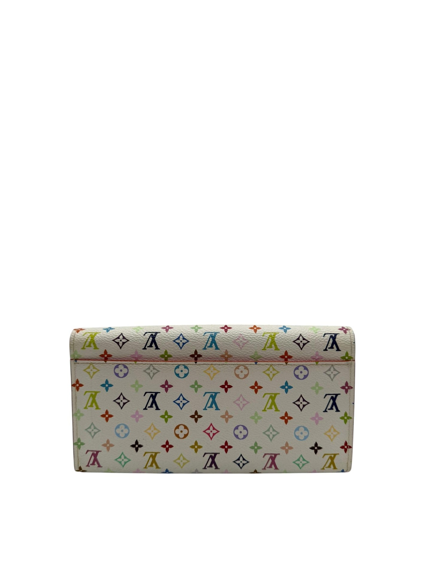 LOUIS VUITTON SARAH WHITE MULITCOLOR CANVAS WALLET